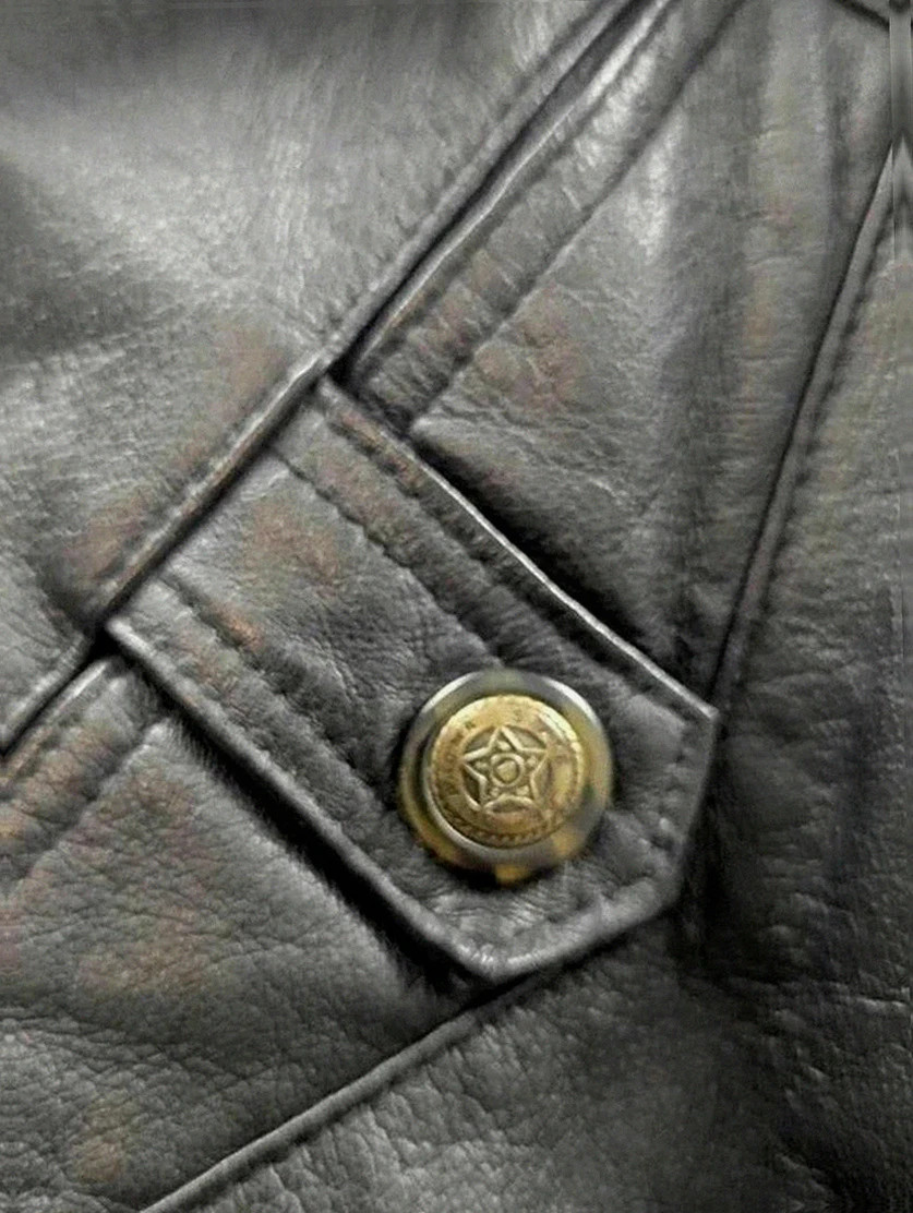 veste cuir finnegan noir cuir épais vintage dressing taille 58 workwear biker Xxl – FINNEGAN – taille XXXL 4