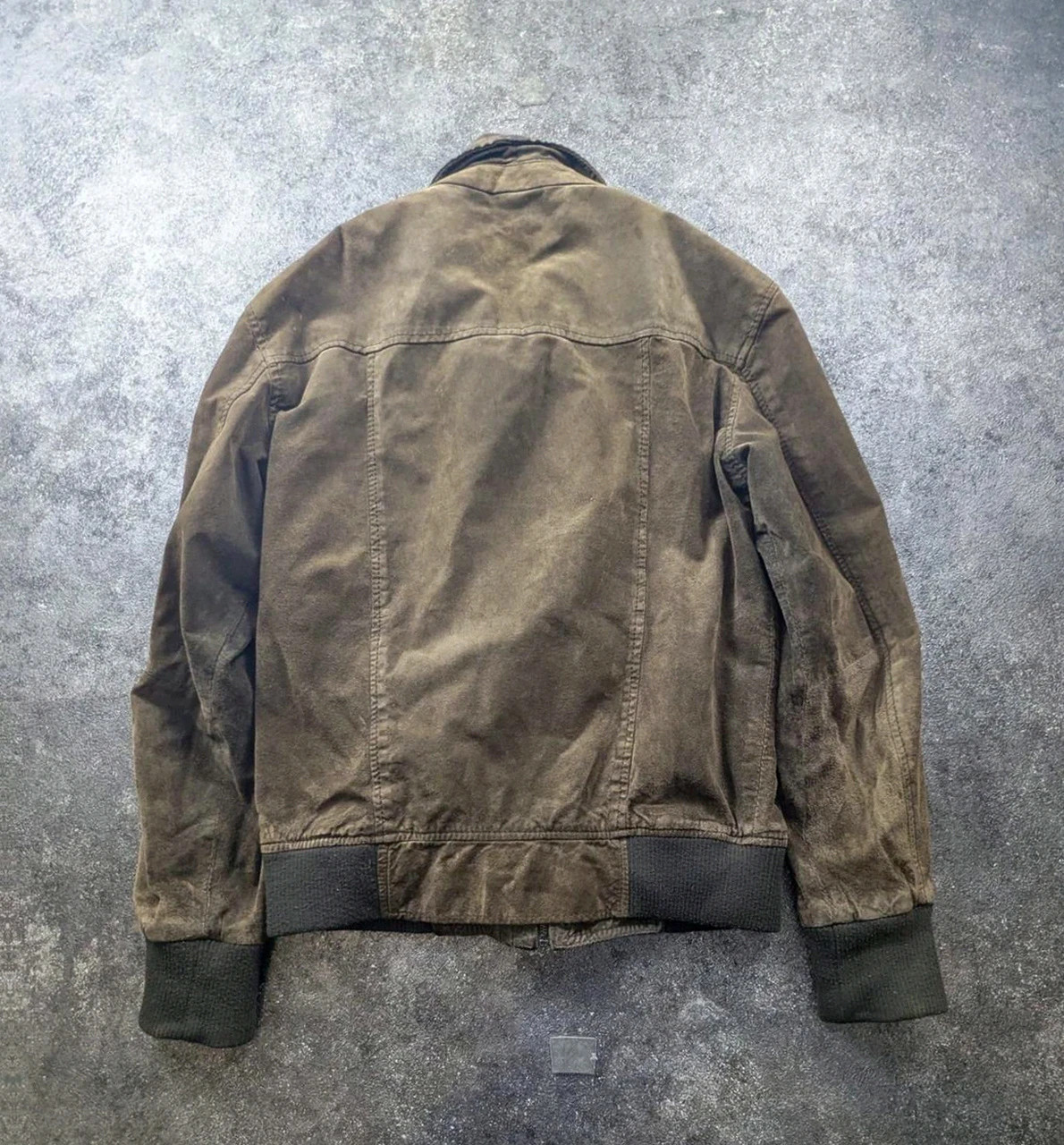 Devred blouson en daim marron patiné – Veste workwear militaire vintage – Devred – taille S 3