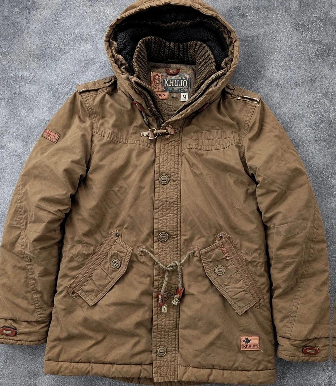Khujo Parka Stigg M kaki – veste militaire winter workwear doublée vintage