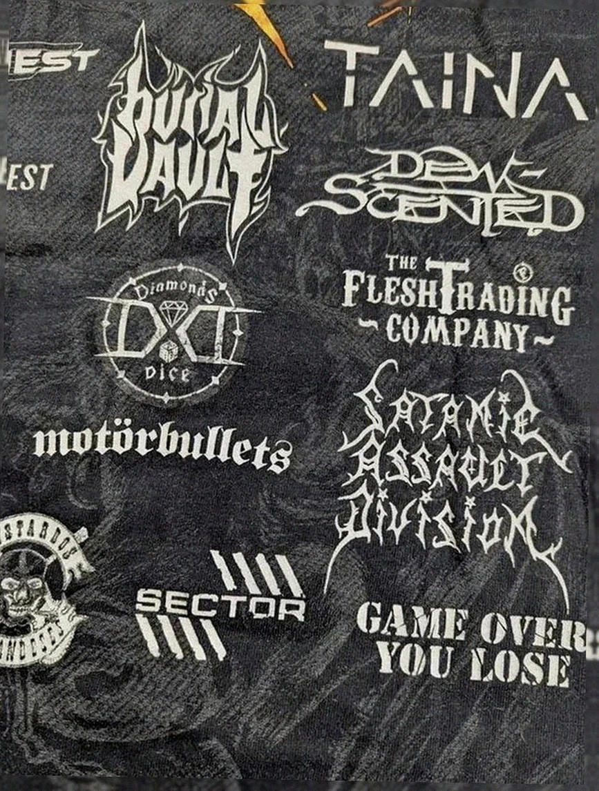 T-shirt merch Burning Q Festival 2016 noir print hardcore metal hard rock Fruit of the Loom S/M – Fruit of the Loom – taille S 5