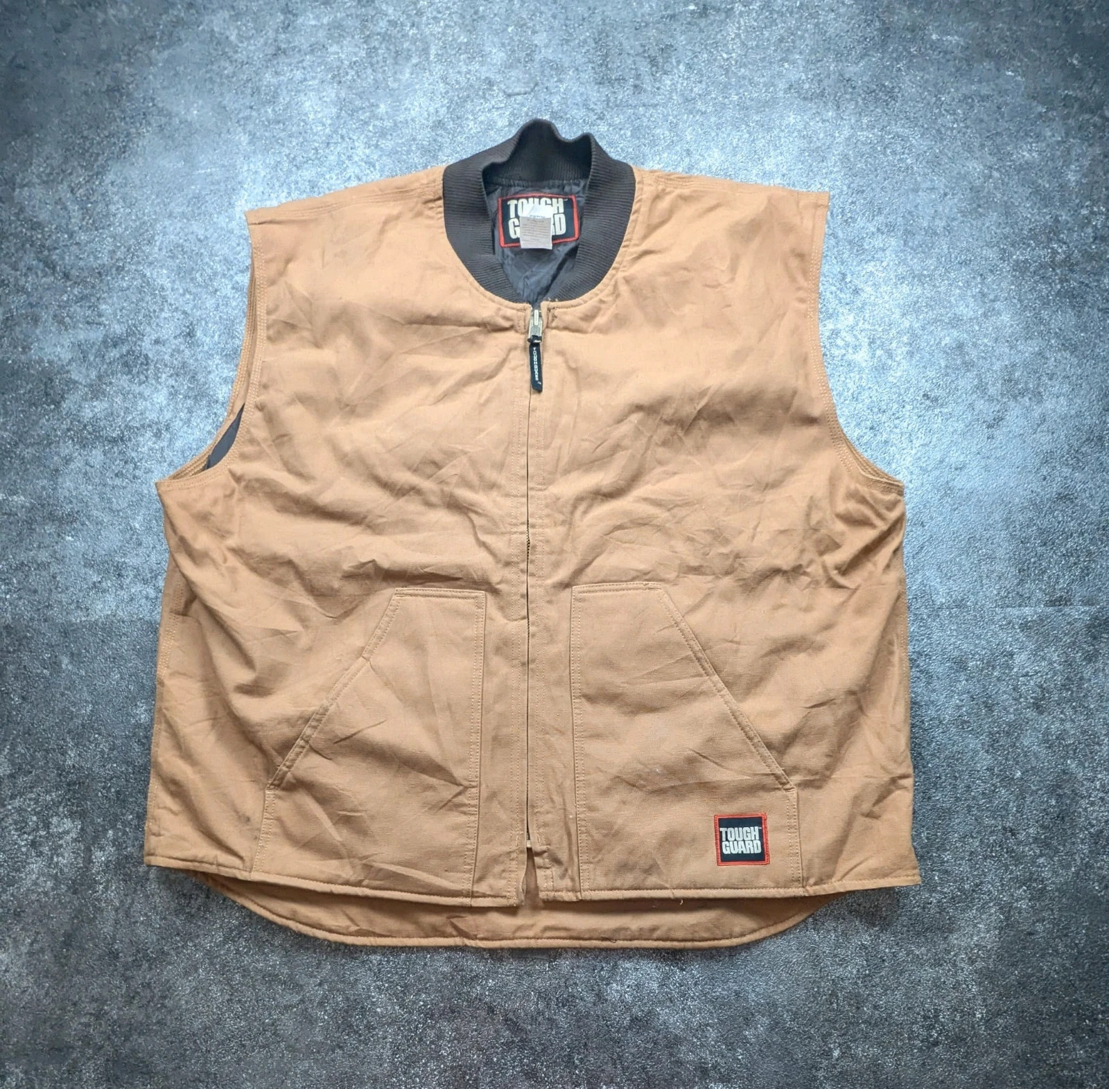 Tough Guard gilet workwear canvas XXL 3XL utility worker vest marron doublé – WORKWEAR – taille XXXL 2
