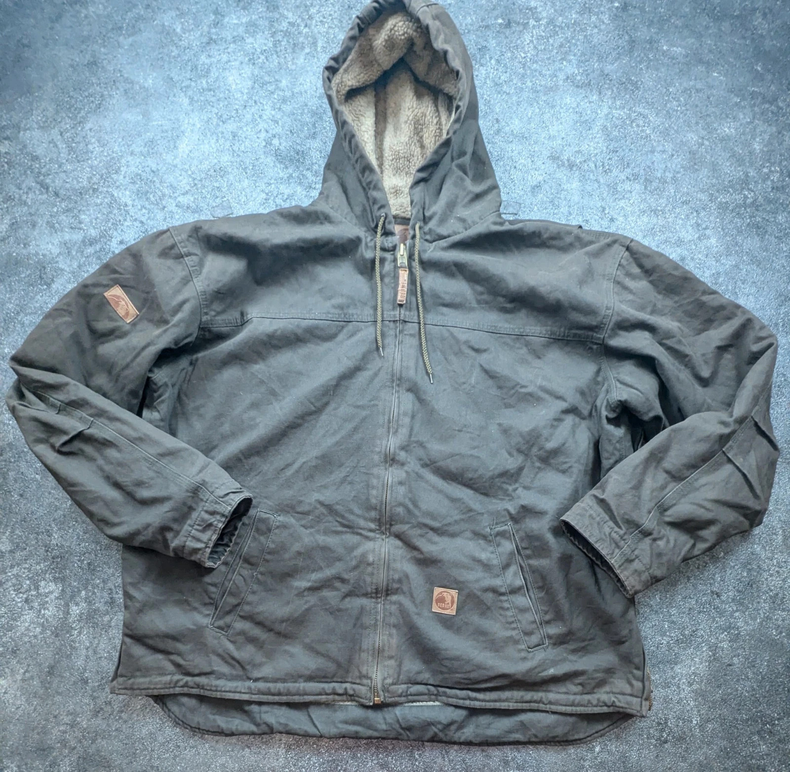 veste workwear Active Jacket style 2XL sherpa toile coton kaki gris Berne – WORKWEAR – taille XXL 2