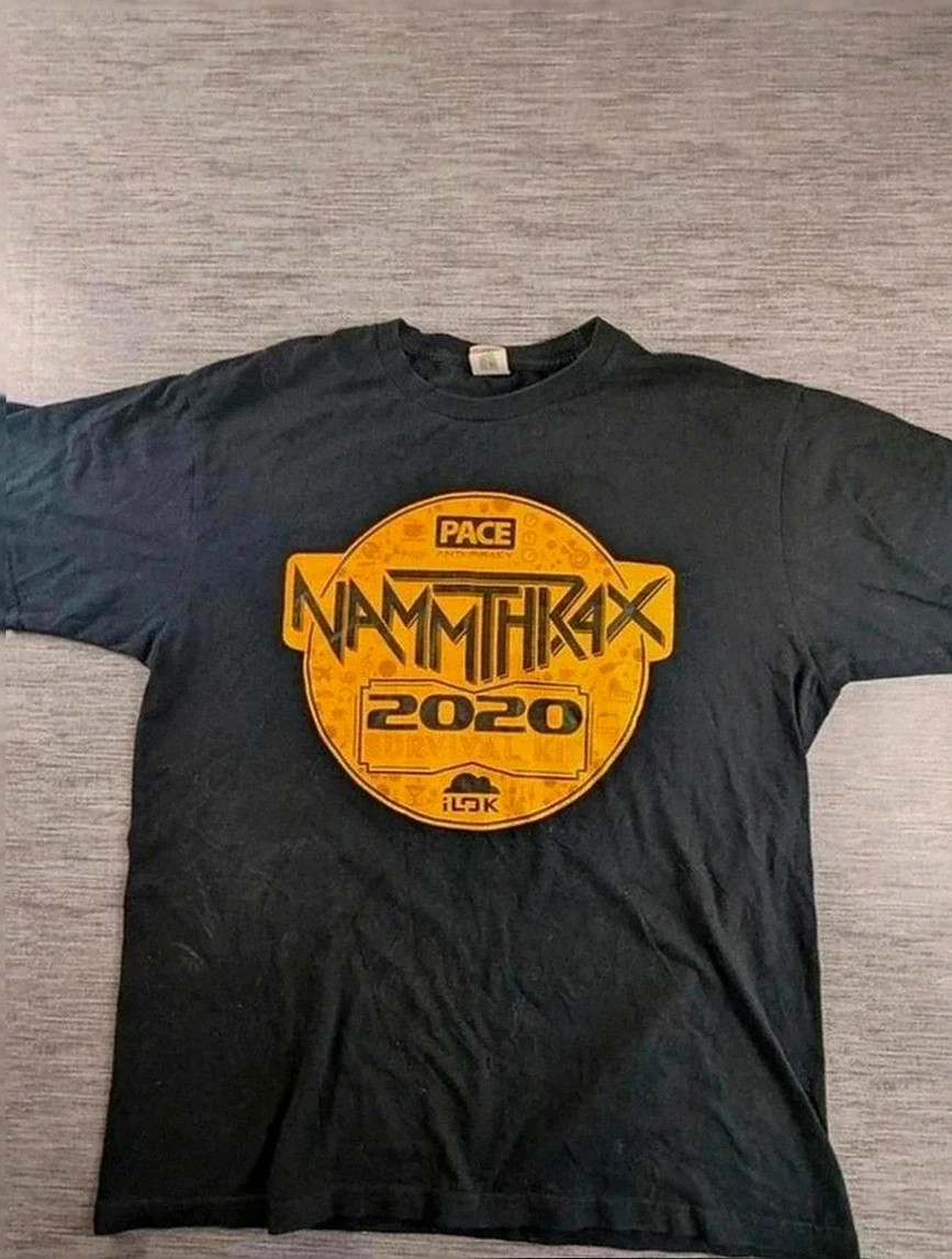 T-shirt Gildan Hammer noir Nammtrax 2020 Survival look underground métal hardrock taille L à XXl