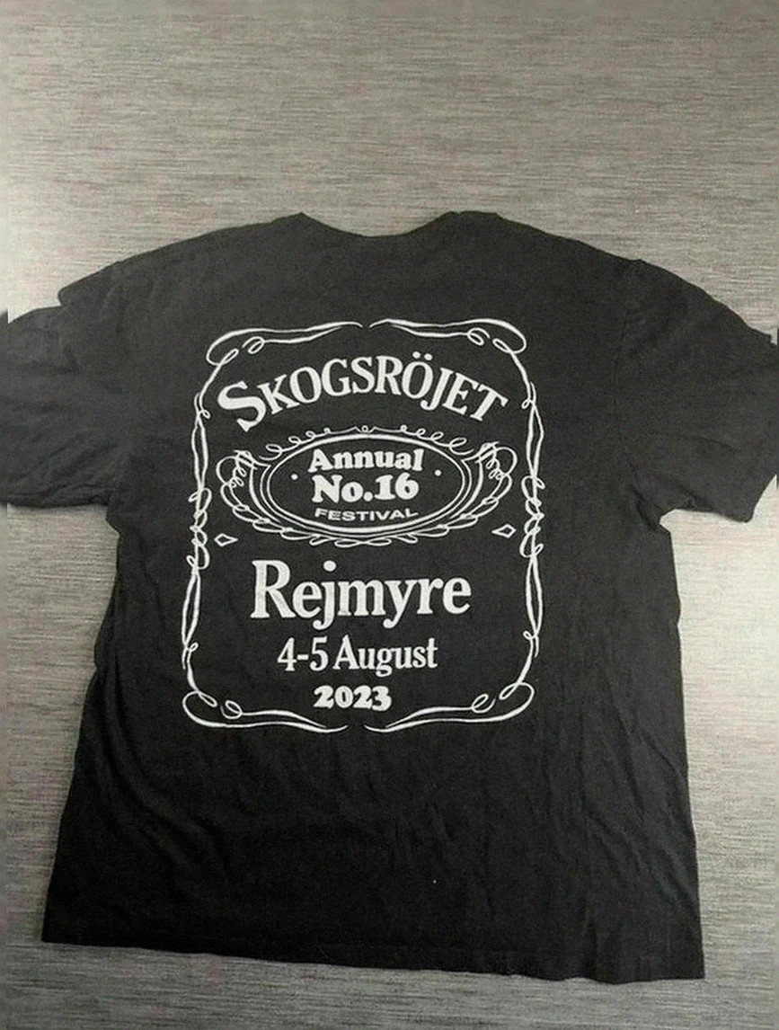 T-shirt noir Skogsröjet 2023 merch design guitares Vip vibe festival rock metal Gildan taille L – Gildan – taille L 5