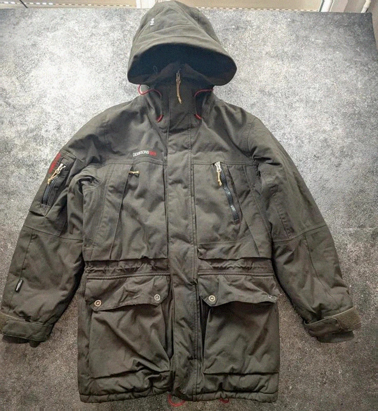 Parka Didriksons 1913 Dry5 S/M – veste technique outdoor grise à capuche – Didriksons – taille S 2