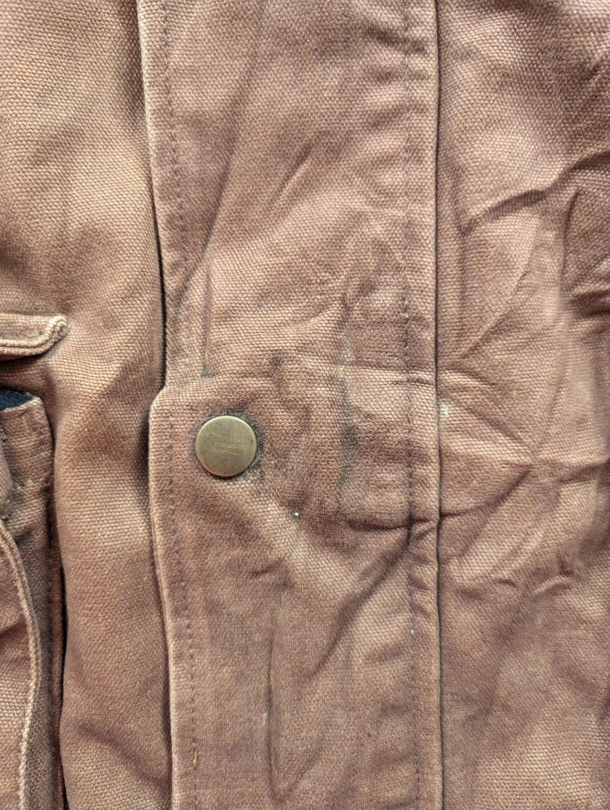 Five Brother Field Jacket Chore Coat Workwear 2XL marron col velours doublée vintage – WORKWEAR – taille XXL 3