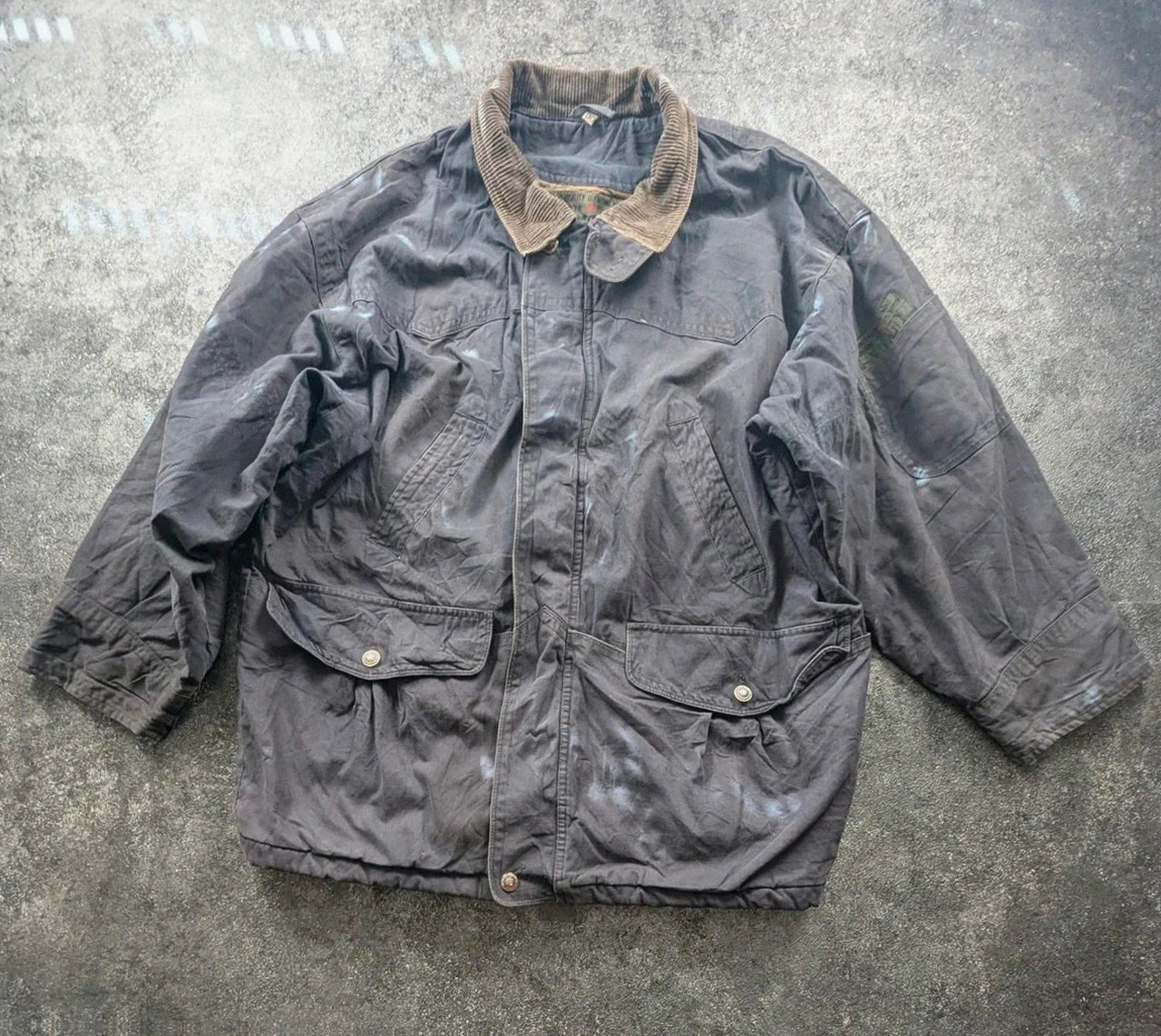 Veste Tom Tailor Vintage Field Jacket Workwear Utility Col Velours M – WORKWEAR – taille M 2