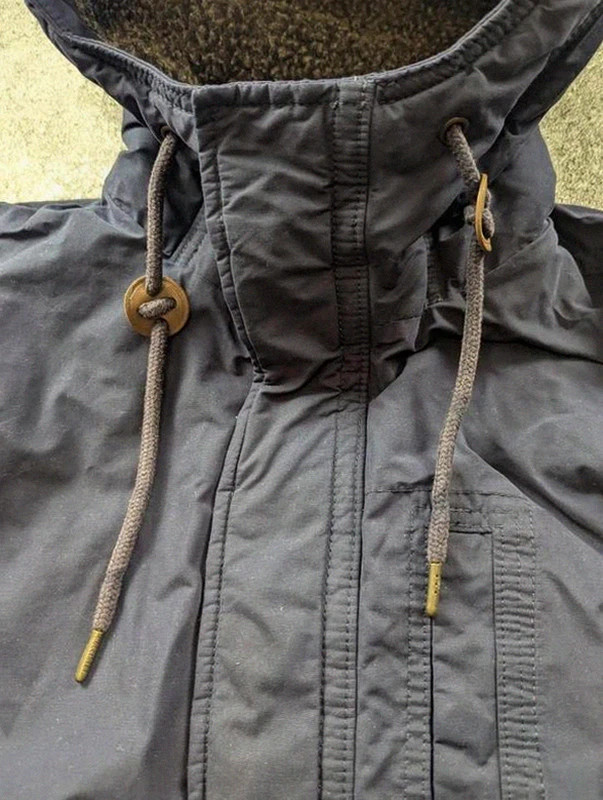 Parka Hollister California homme M bleu marine – veste hiver doublée sherpa à capuche – Hollister – taille M 3