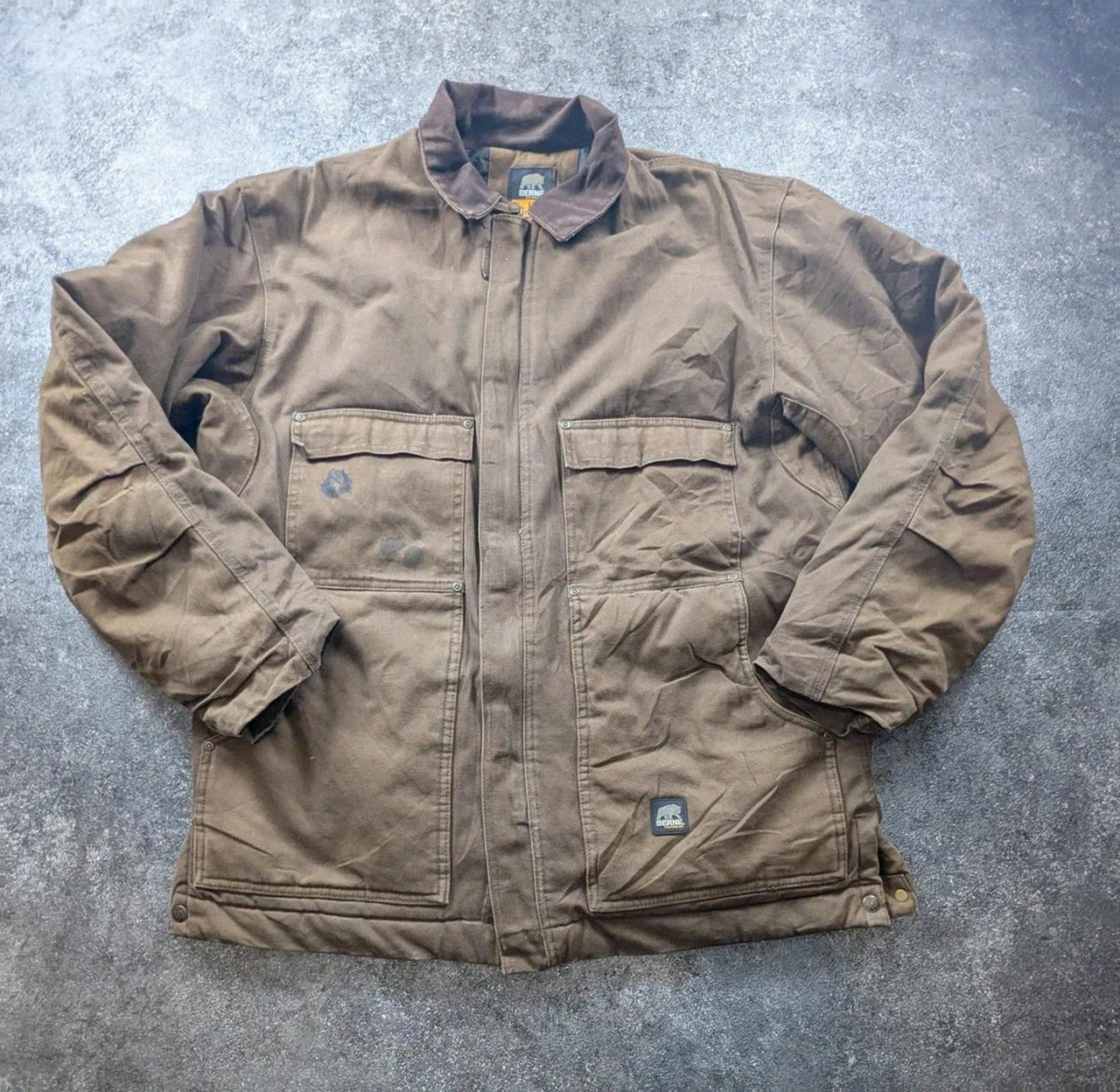 Veste Berne Workwear L Tall oversize XL marron Duck Canvas Chore Jacket US – WORKWEAR – taille L 2