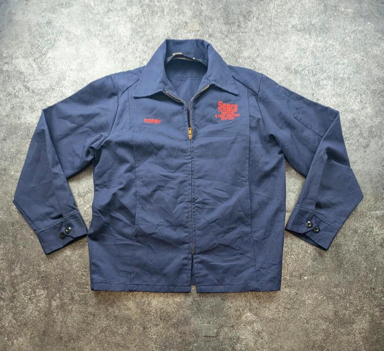 Veste américaine workwear vintage Sears Usa bleu marine taille 40 Regular – Vintage Dressing – taille Taille unique 2