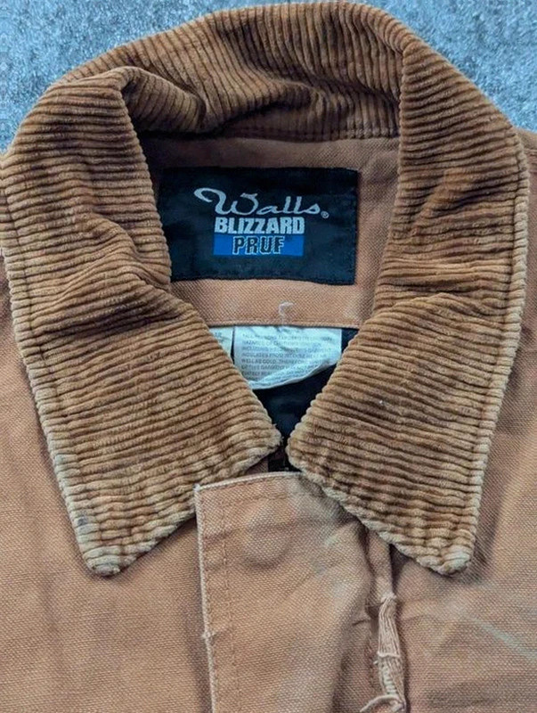 Veste workwear vintage Walls Blizzard Pruf L canvas marron chore jacket doublée – Walls – taille L 5