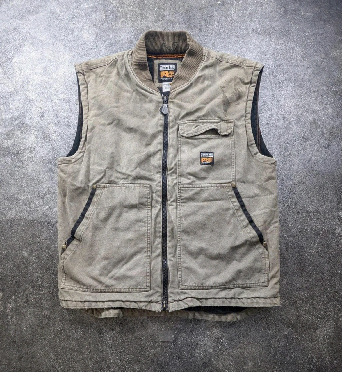 Timberland PRO Series gilet workwear canvas vintage 2009 XL patiné – Timberland – taille XXXL 2