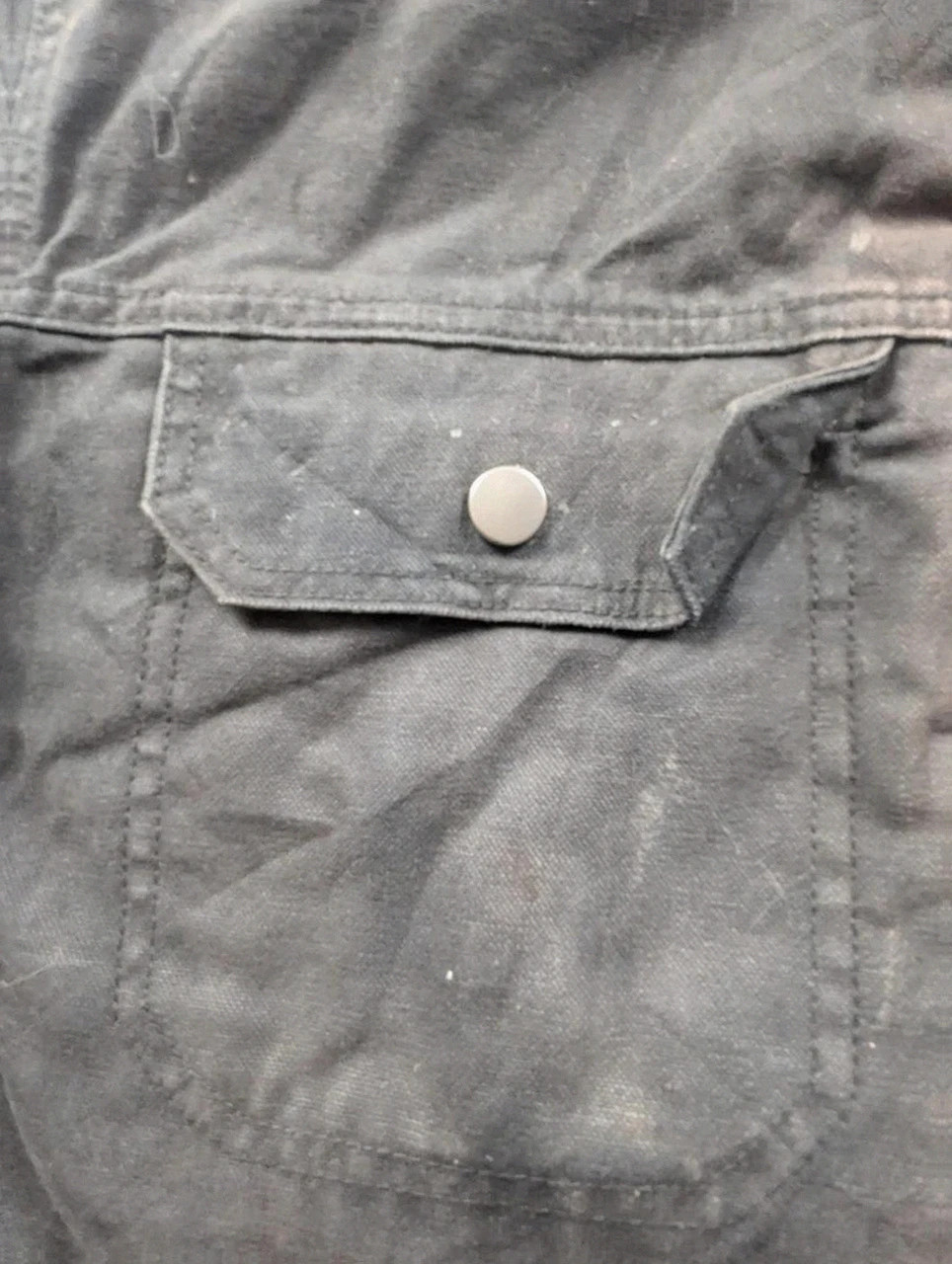 Veste workwear Primark XL L noire doublée sherpa – Trucker Jacket patinée – WORKWEAR – taille XL 5