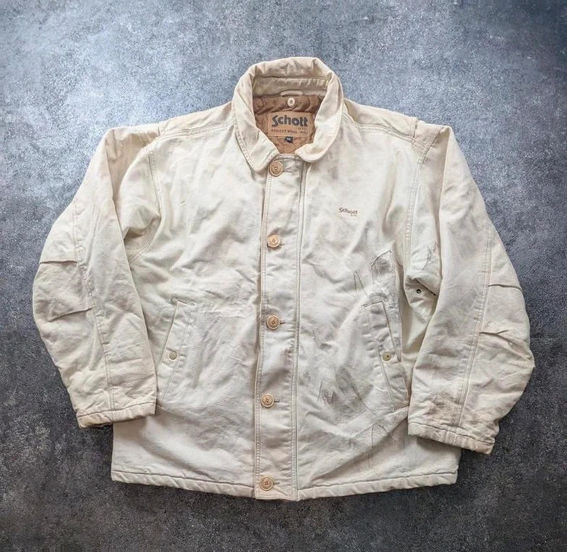 Schott NYC veste workwear vintage XXL canvas Hollofil II patinée utility jacket – Schott – taille XXL 2