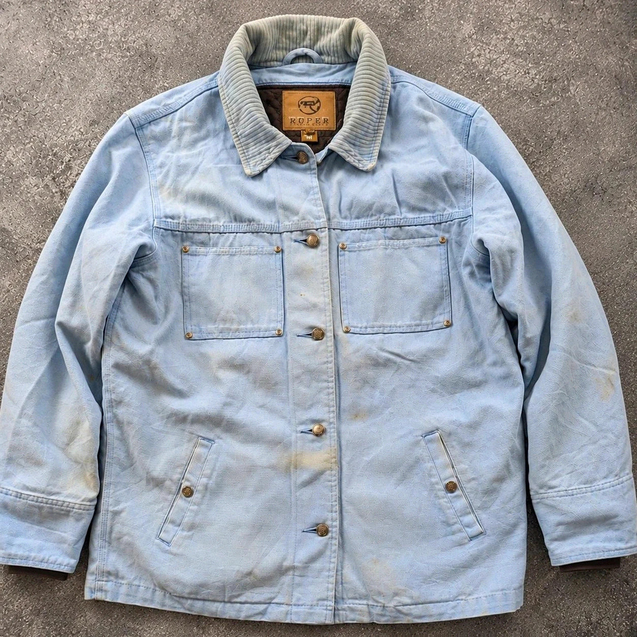 Roper Range Gear veste workwear western ranch canvas doublure amovible M