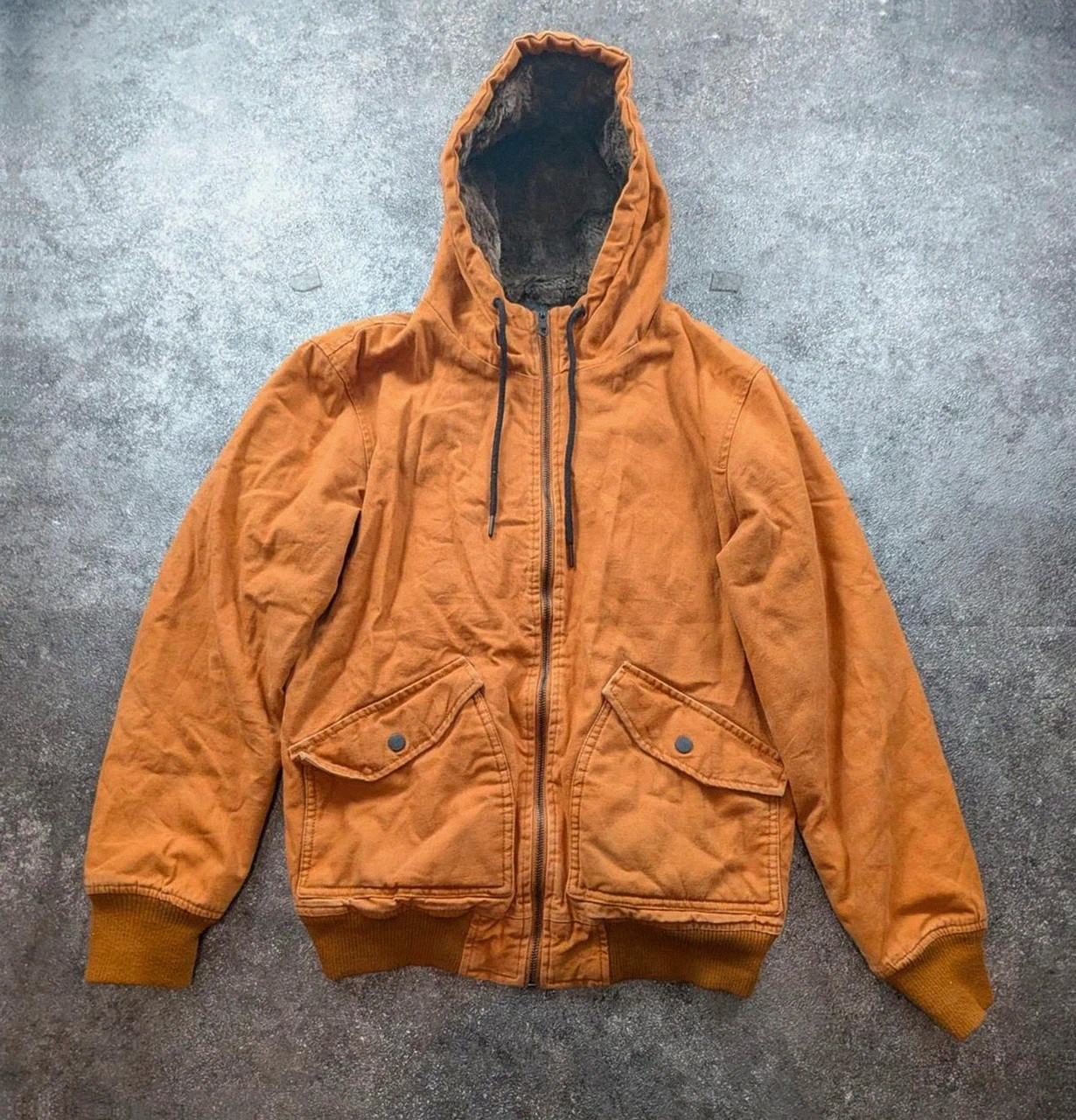 Veste Workwear Bershka Active Jacket doublée sherpa camel – M – Bershka – taille M 2