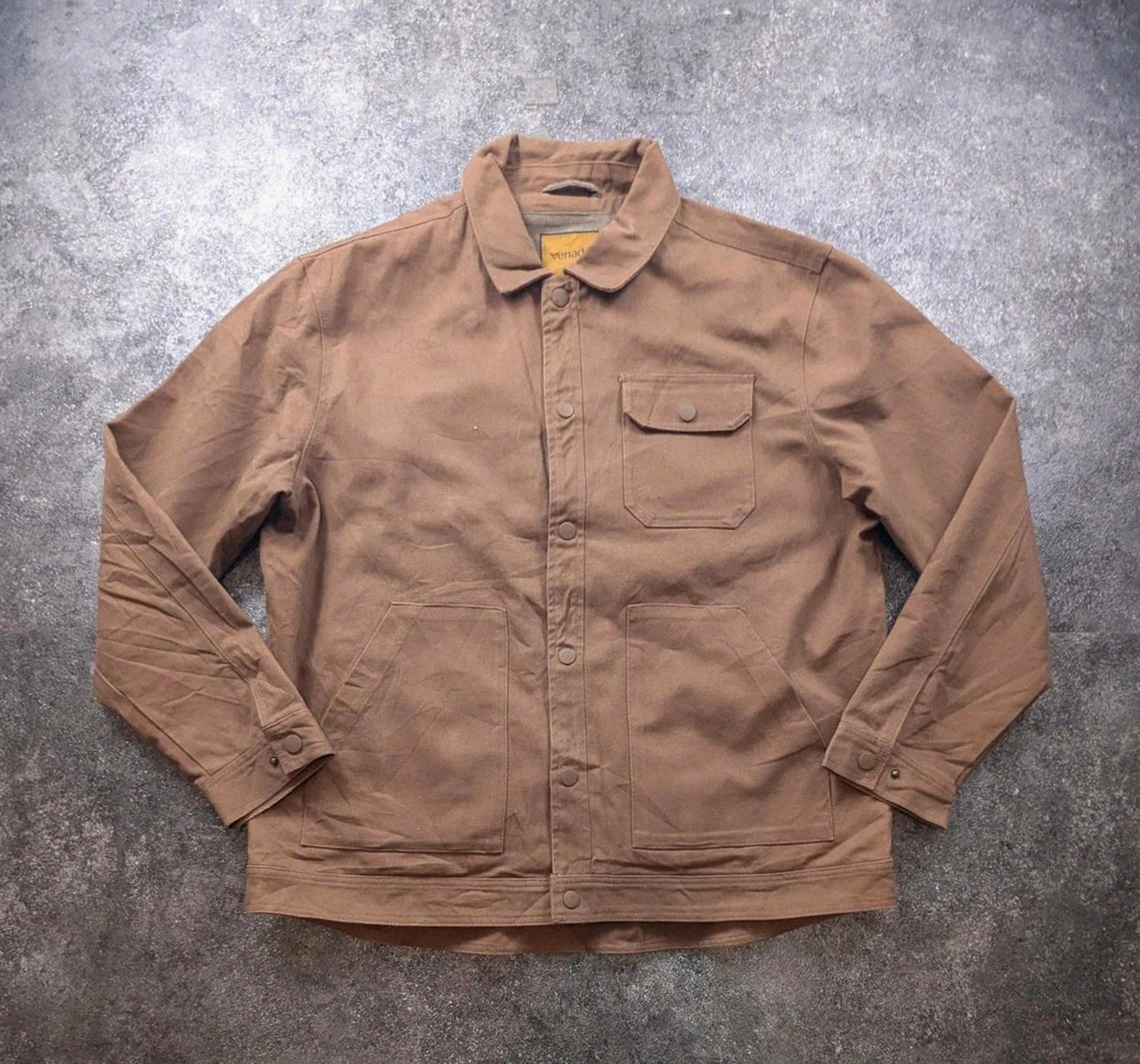 Veste workwear Venado canvas marron Xl chore jacket utility hunting doublée tartan – Vintage Dressing – taille XL 2