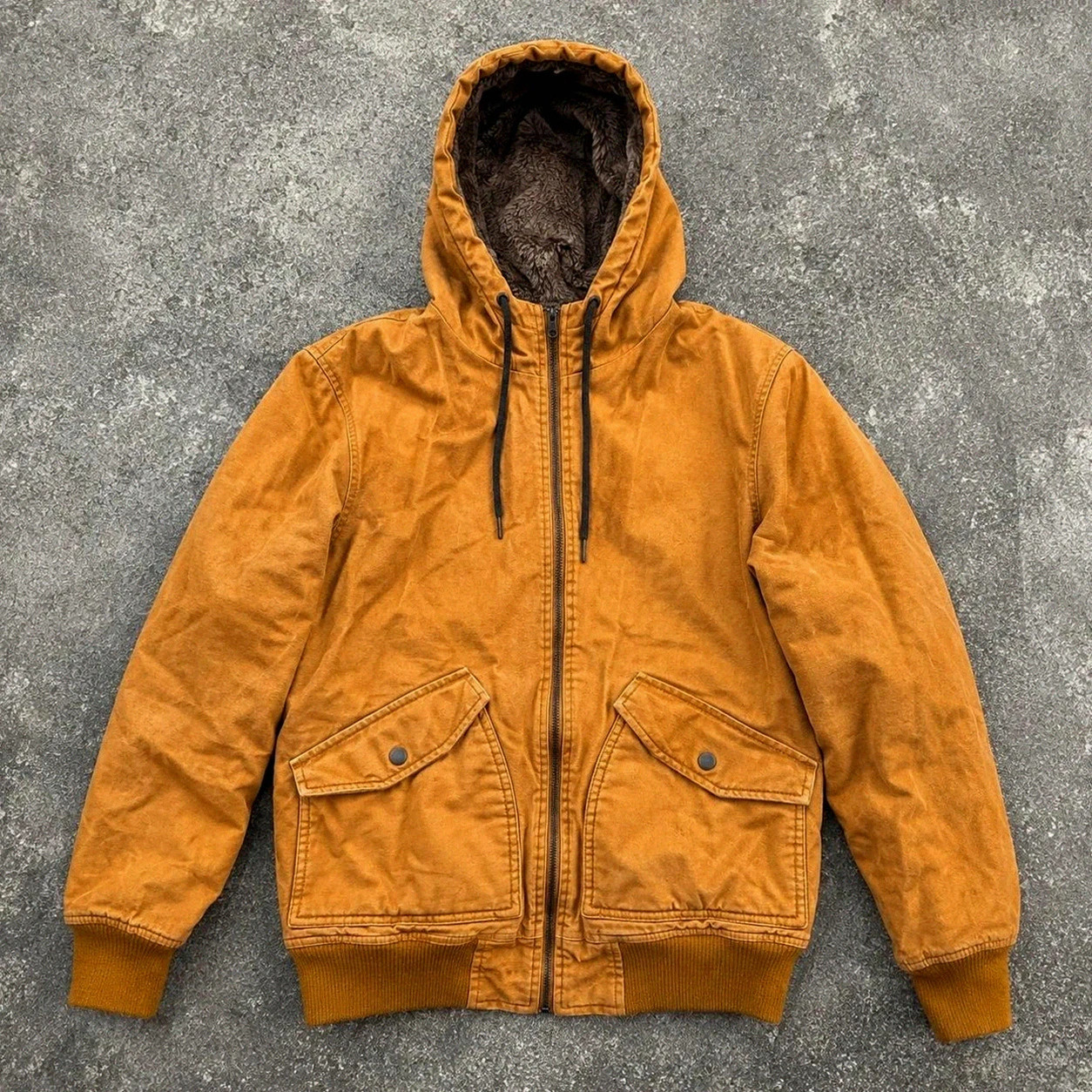 Veste Workwear Bershka Active Jacket doublée sherpa camel – M