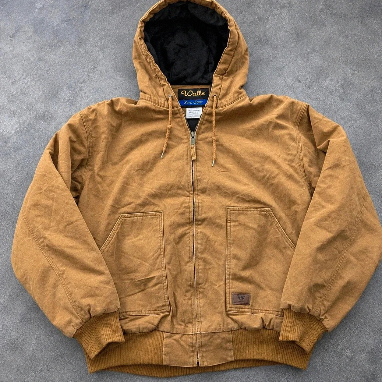 Walls Zero-Zone XXL veste Workwear Canvas Active Jacket Capuche Camel Vintage