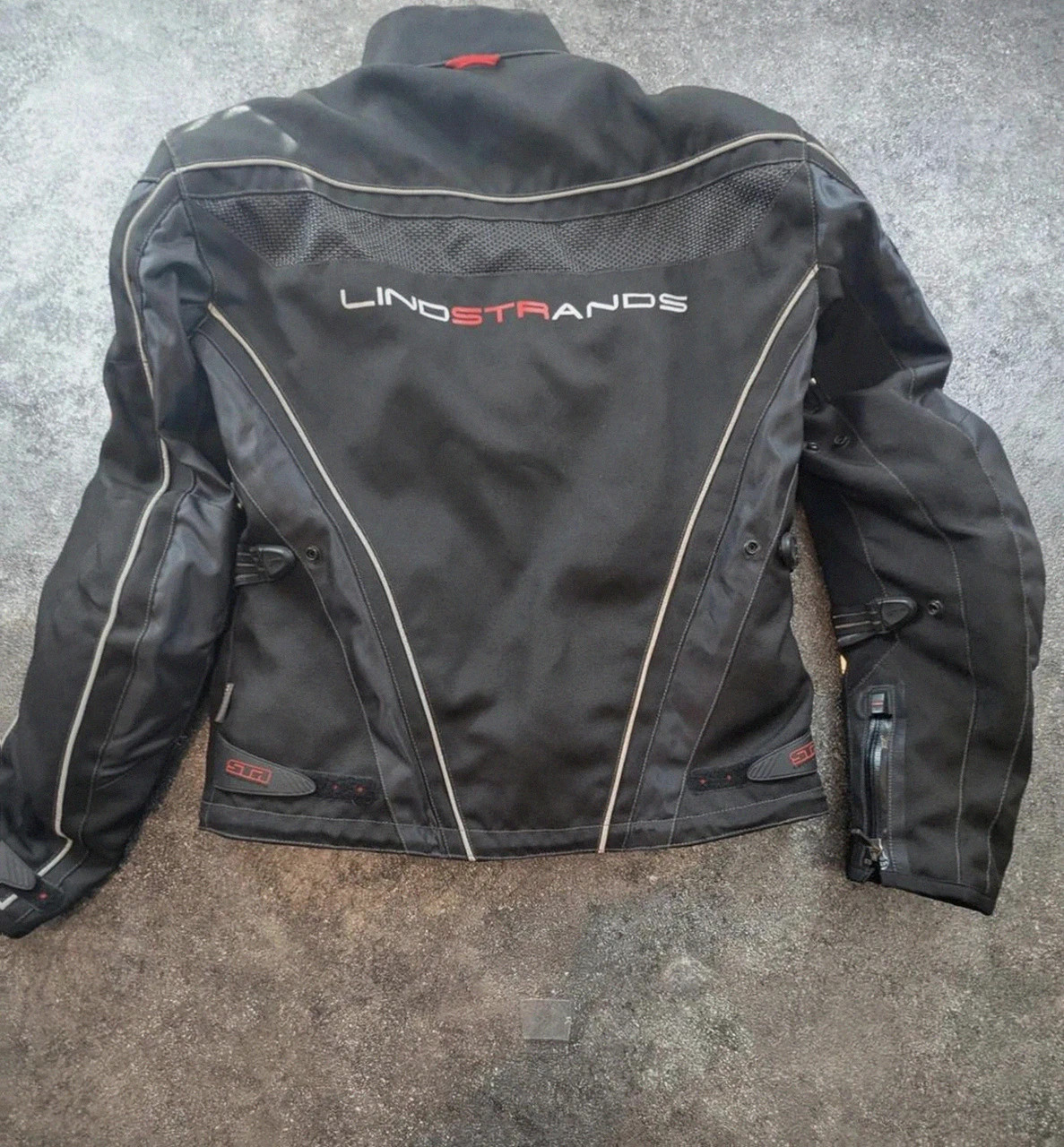 Veste moto Lindstrands Str Hi-Art respirante réfléchissante noir rouge S – Lindstrands – taille S 3