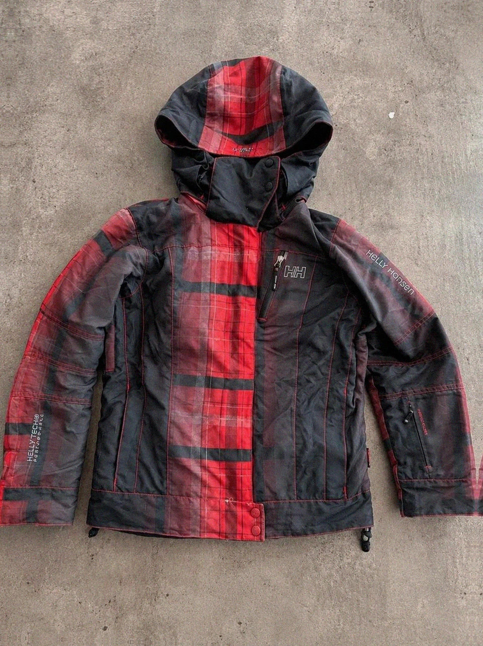 Helly Hansen Helly Tech Performance Veste Ski Snowboard Imperméable Carreaux Rouge Noir Xs Regular