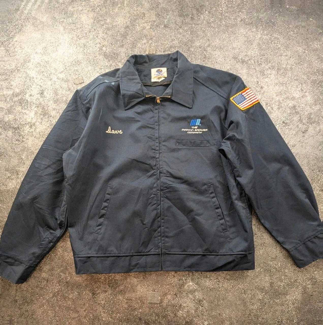 Veste Riverside Workwear Flexbac 42 M Usa Vintage American Flag Patch Martin Brower Company – Riverside – taille M 2