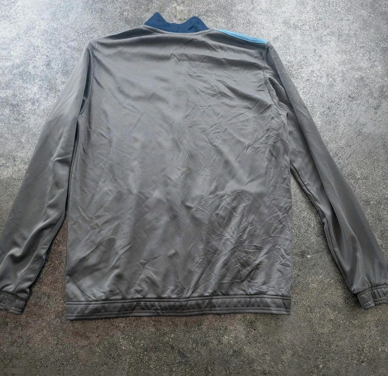 Veste adidas L gris bleu track jacket basketball Washburn brodé zip sport vintage – adidas – taille L 2