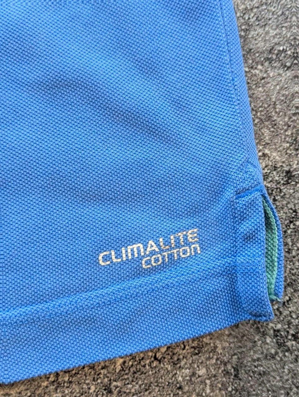 Polo Adidas Climalite Cotton bleu ciel logo brodé tennis golf Y2K taille L – adidas – taille L 5