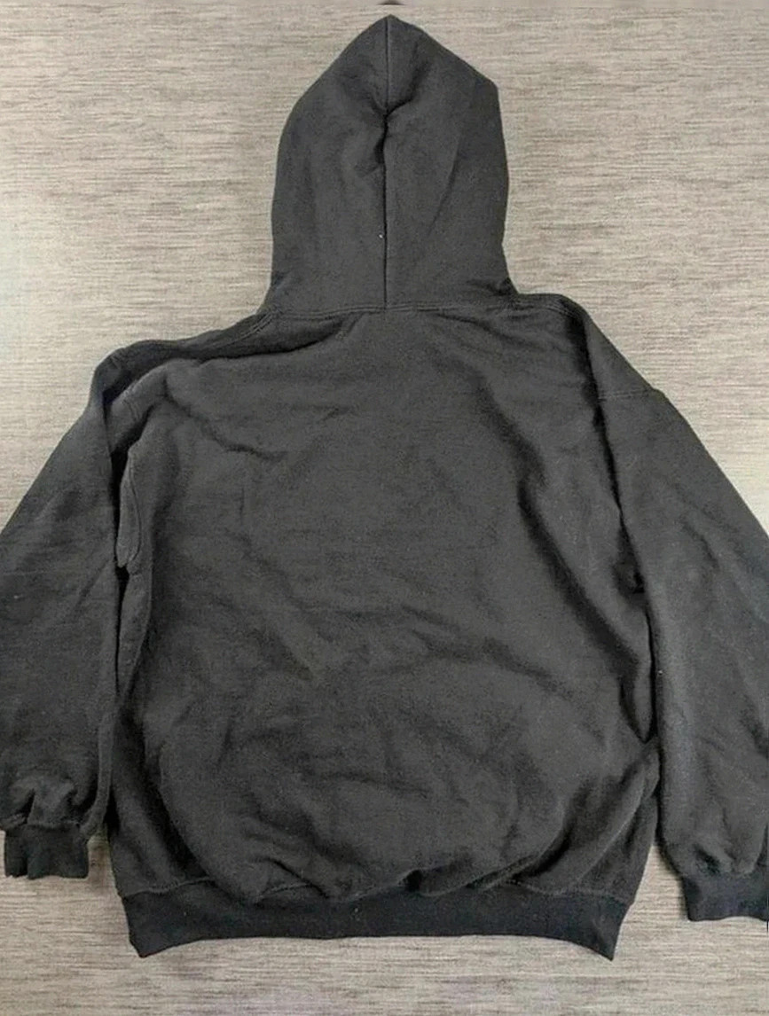 Sweat à capuche Gildan noir imprimé Lamix look basketball urbain streetwear vintage taille M – Gildan – taille M 2