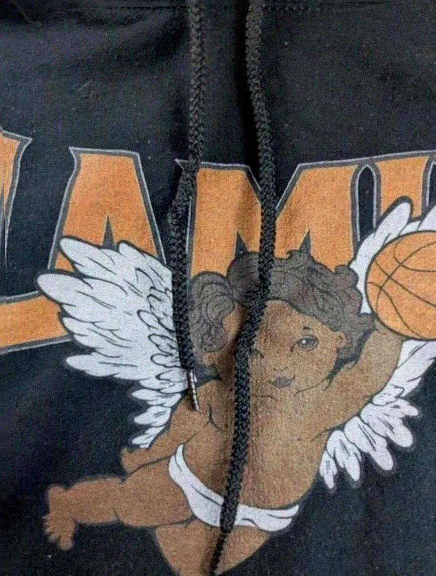 Sweat à capuche Gildan noir imprimé Lamix look basketball urbain streetwear vintage taille M – Gildan – taille M 4