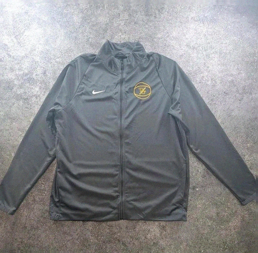 Veste Nike Dri-Fit noire logo brodé Wf sport zip training streetwear taille L en
