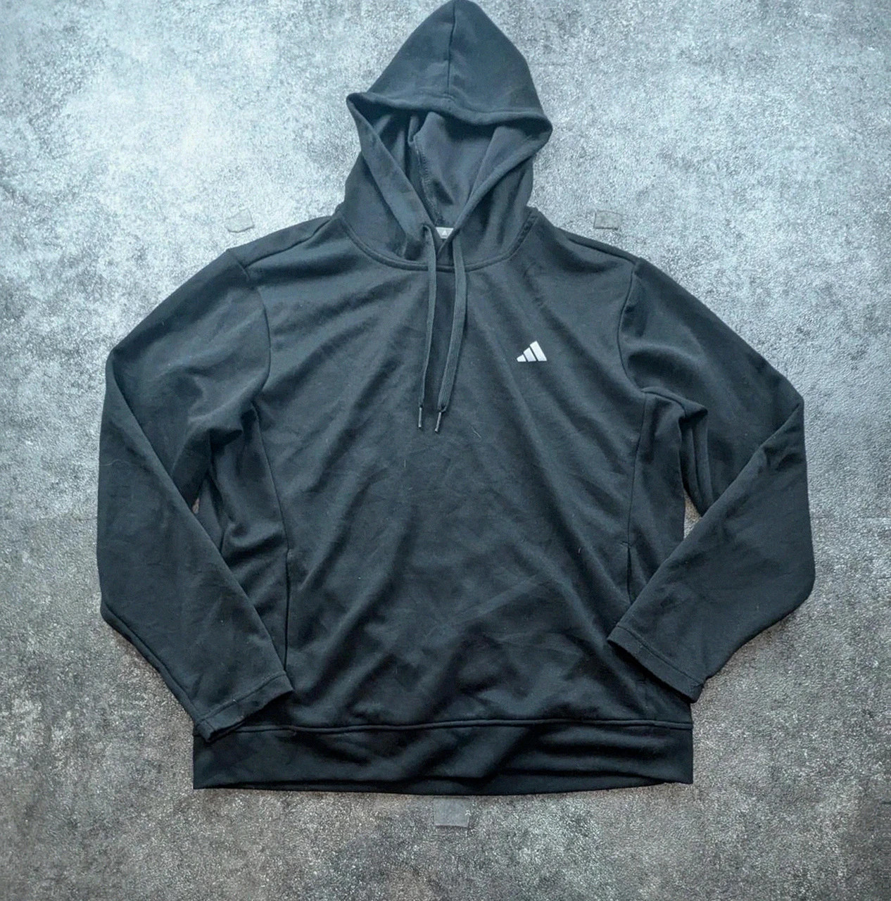 Adidas hoodie L noir – sweat à capuche Performance training sportswear minimaliste – adidas – taille L 2