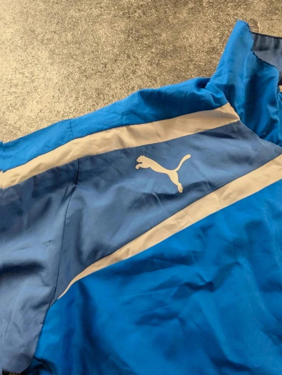 Veste Puma bleue vintage sport streetwear zip logo réfléchissant taille S – Puma – taille S 2