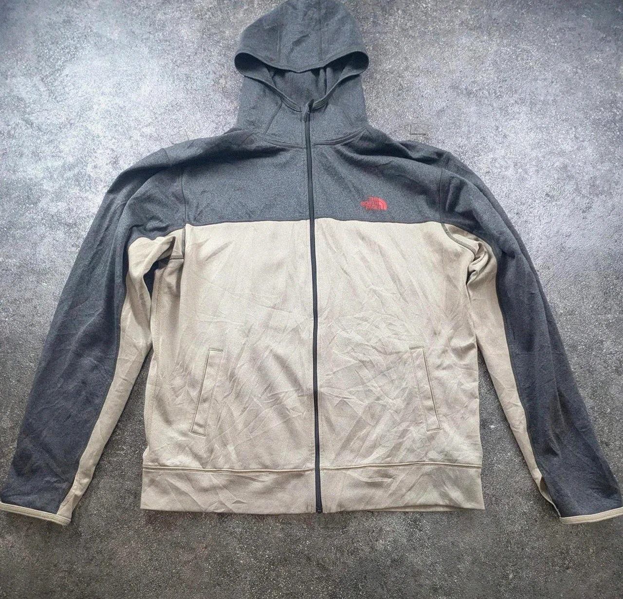 Veste zippée The North Face capuche gris beige outdoor gorpcore technique homme L – The North Face – taille L 2