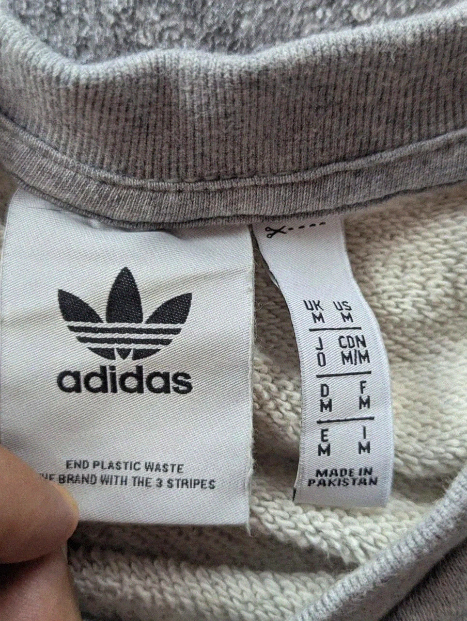 Sweat Adidas Originals Trefoil Gris Logo Blanc 100 % Coton Taille M Homme Unisexe – adidas Originals – taille M 5