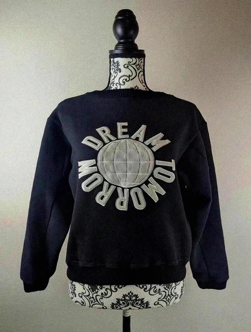 Sweat Maje noir brodé “Dream Tomorrow” taille 1 (équiv. S)