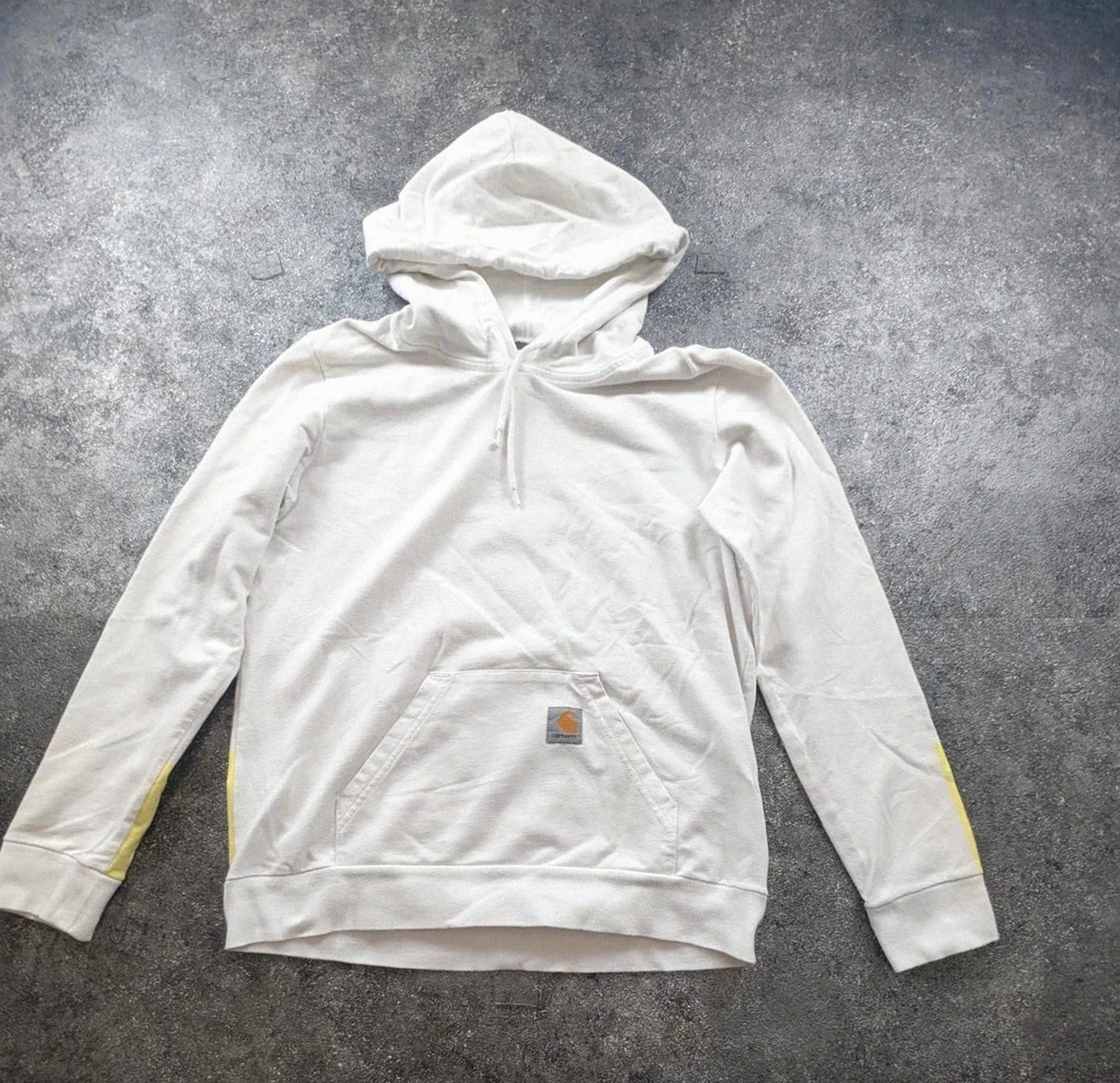 Sweat Carhartt Wip capuche blanc beige Porter hoodie streetwear S (taille M)