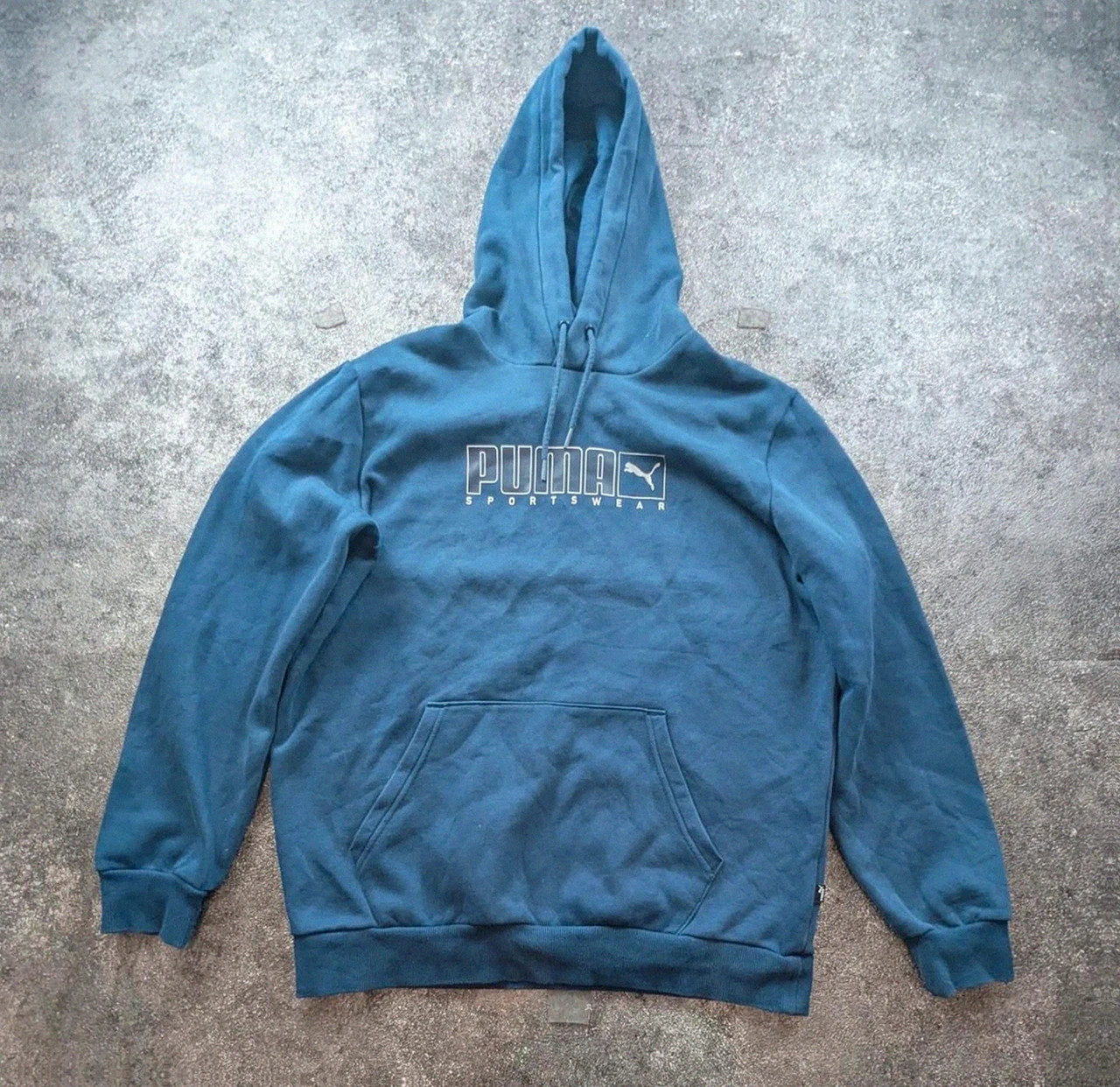 Puma Sportswear hoodie M bleu marine – sweat à capuche logo rétro streetwear – adidas – taille M 2