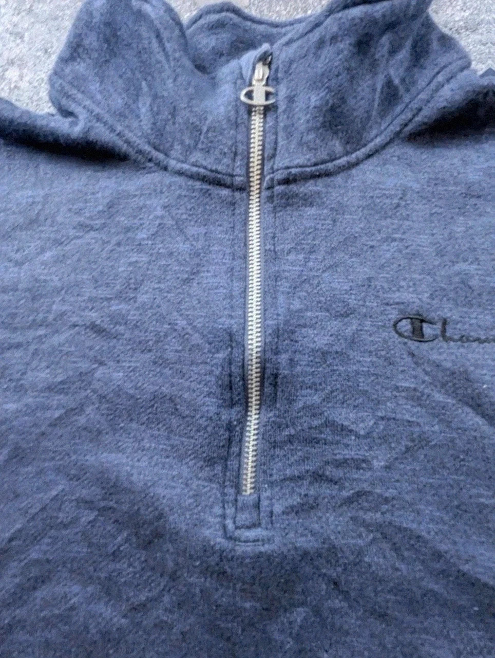 Champion 1/4 Zip Xxl 2XL bleu gris – sweat col montant Y2K streetwear sportswear – Champion – taille XXL 5