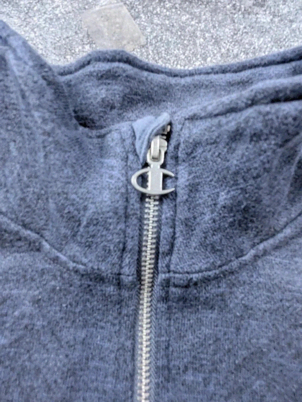 Champion 1/4 Zip Xxl 2XL bleu gris – sweat col montant Y2K streetwear sportswear – Champion – taille XXL 4