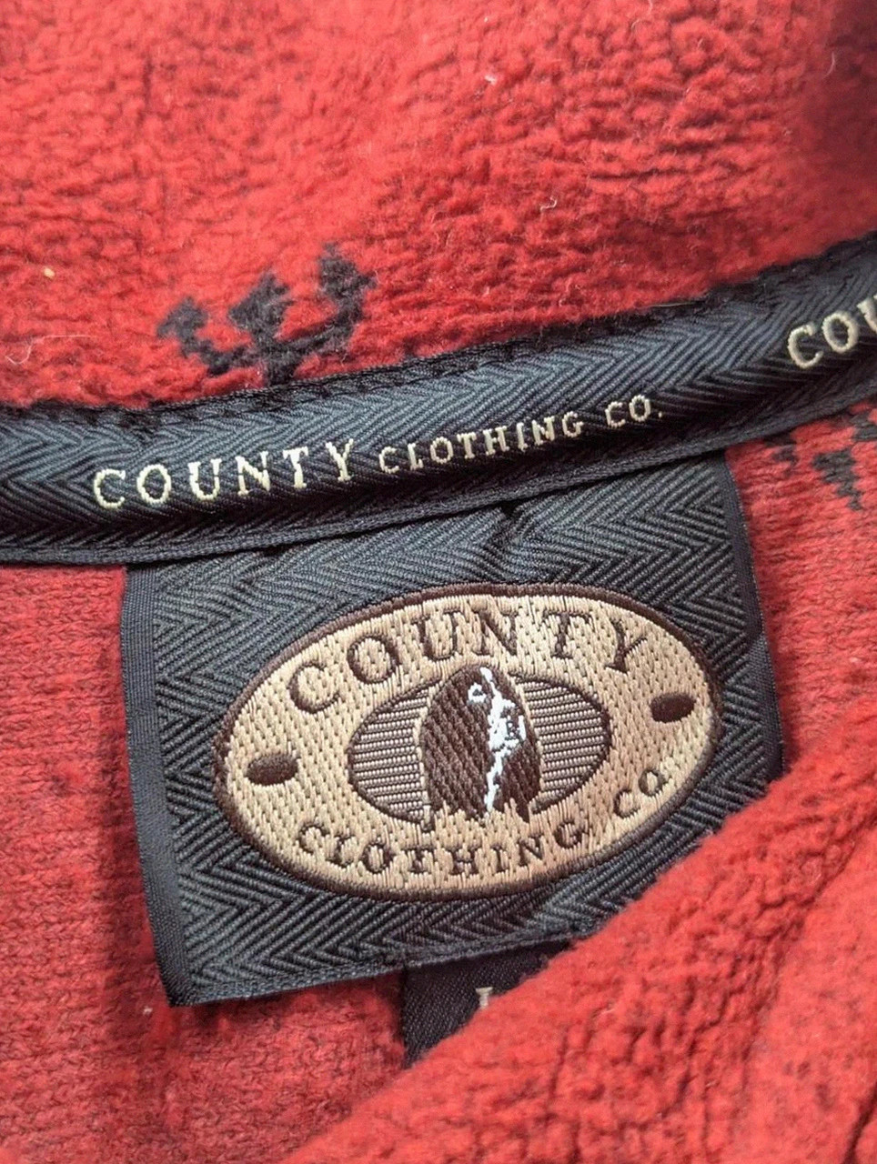 County Clothing Co veste polaire vintage renne nordique bordeaux cropped Made in Canada L – Vintage Dressing – taille L / 40 / 12 4