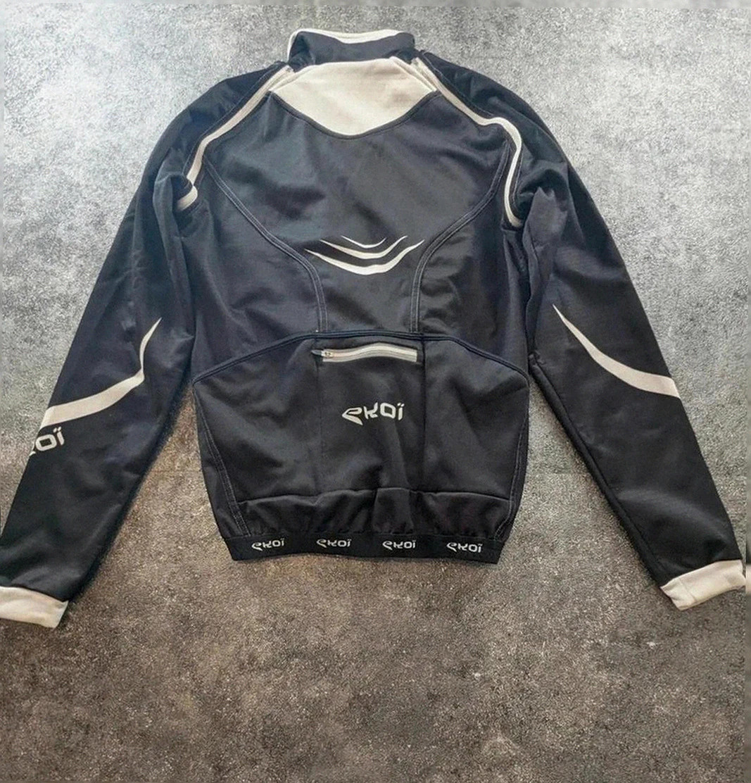 Veste vélo Ekoï manches amovibles thermique coupe vent respirant cycling jacket noir S ajusté – Ekoi – taille S 2