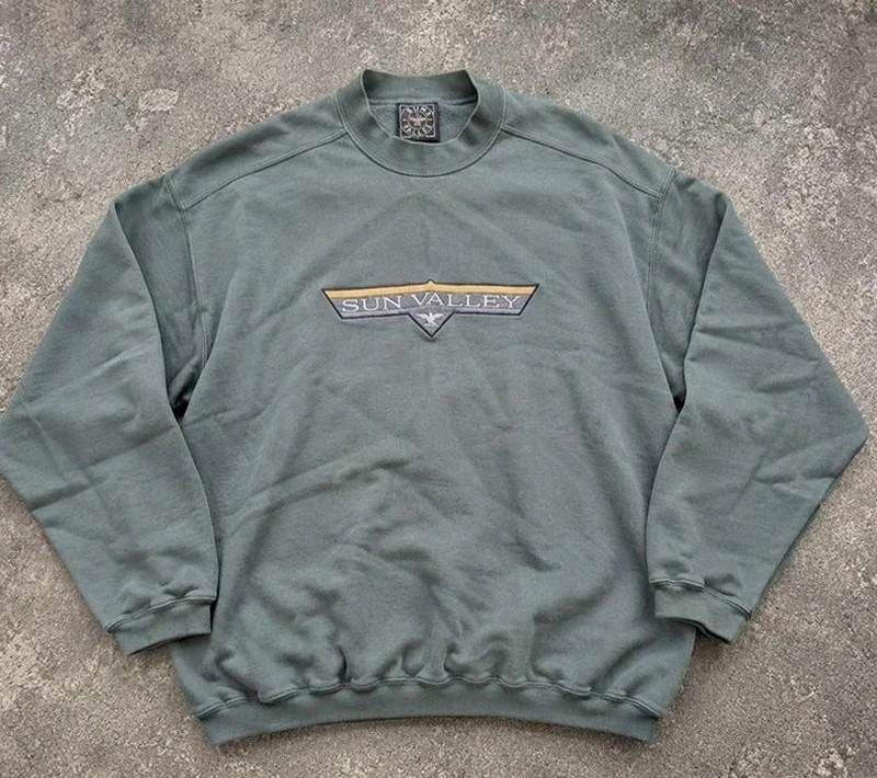 Sweat vintage Sun Valley 90s / début 2000 – brodé – Made in Marseille era – XL