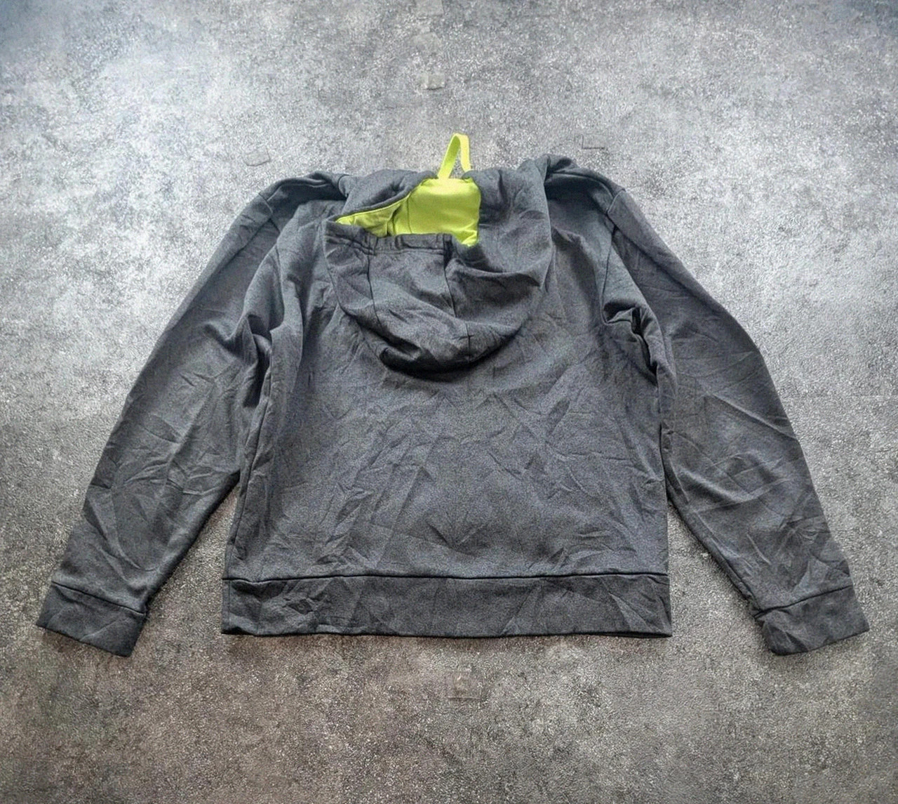 Sweat à capuche The North Face gris chiné vert fluo M hoodie outdoor streetwear techwear – The North Face – taille S 3