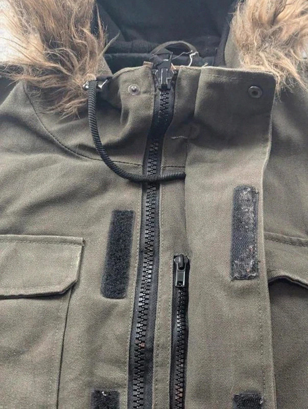 L.O.G.G. H&M veste workwear utility L kaki toile épaisse doublée capuche fourrure – WORKWEAR – taille L 5