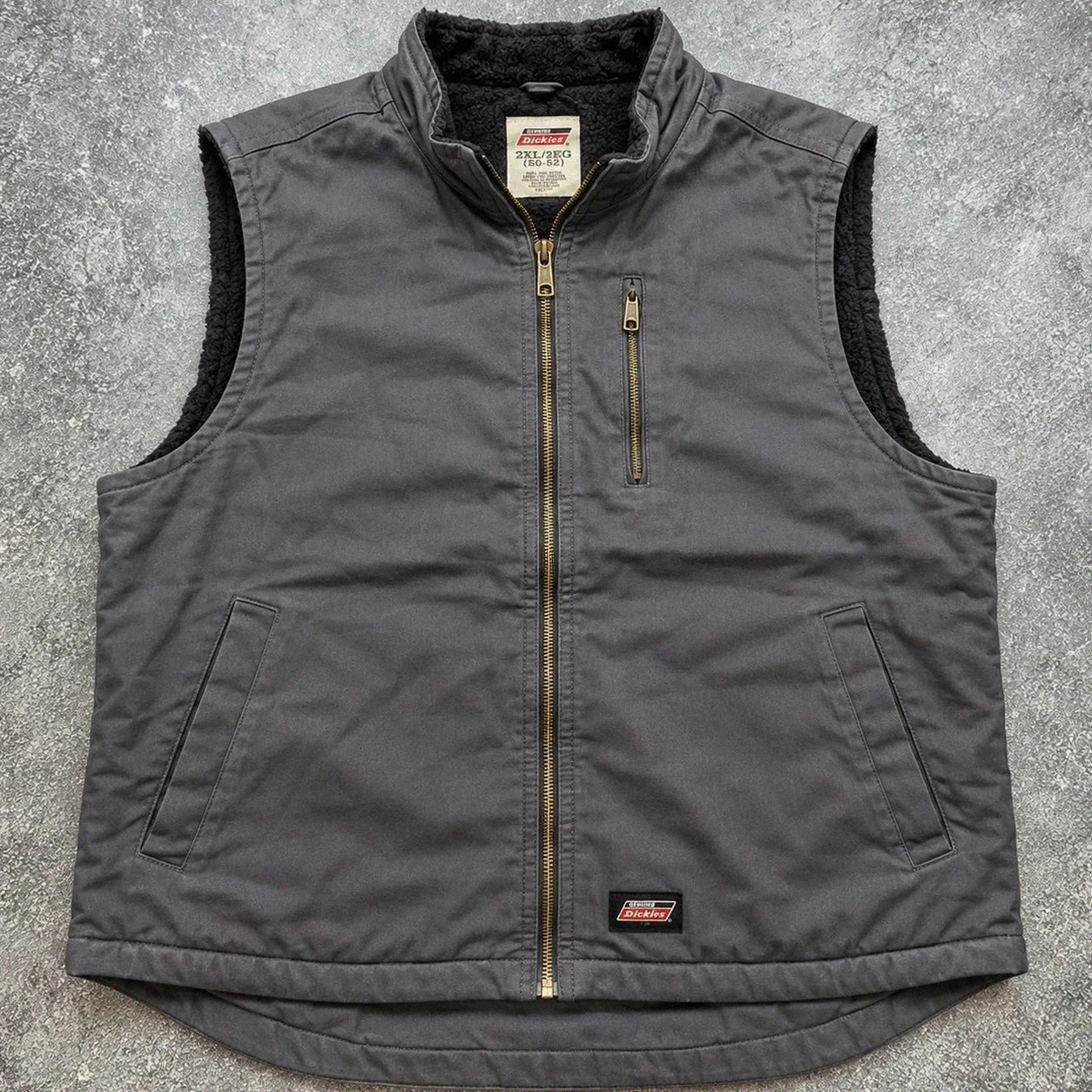 Gilet Dickies Workwear Utility Vest doublé Sherpa gris 2XL / XL