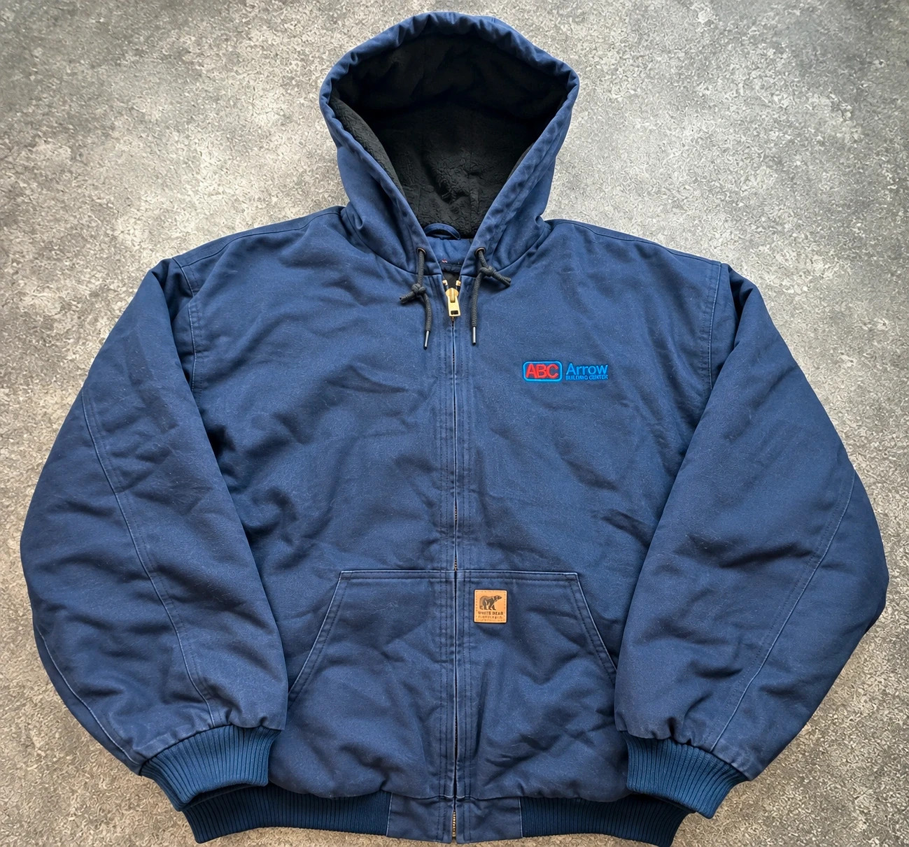 White Bear Active Jacket workwear 2XL Tall bleu marine capuche doublée