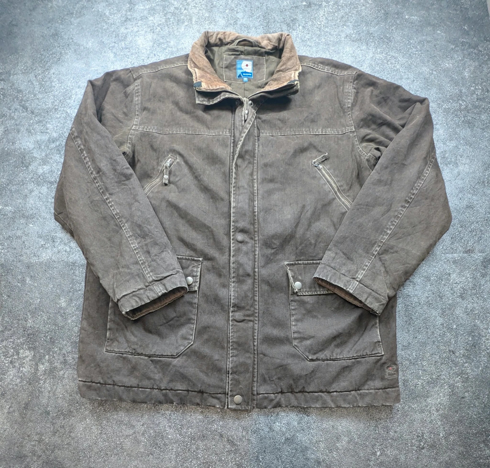Mousqueton veste workwear chore jacket 2XL marron canvas col velours patinée – Mousqueton – taille XXL 2