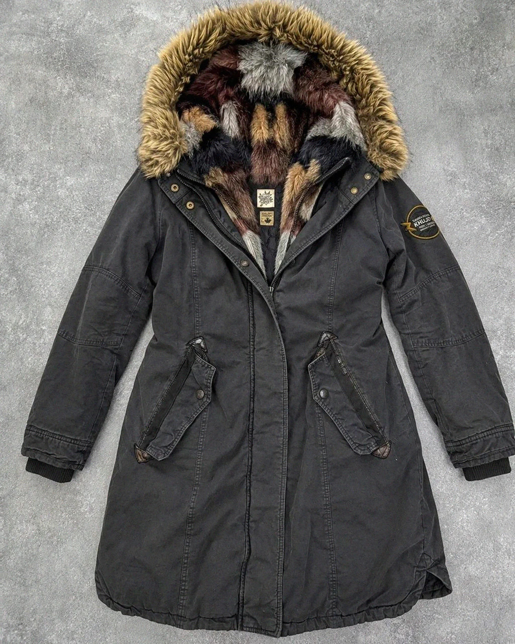 Khujo MERYEM2 parka longue 2-en-1 fausse fourrure amovible gilet Y2K – Xxl