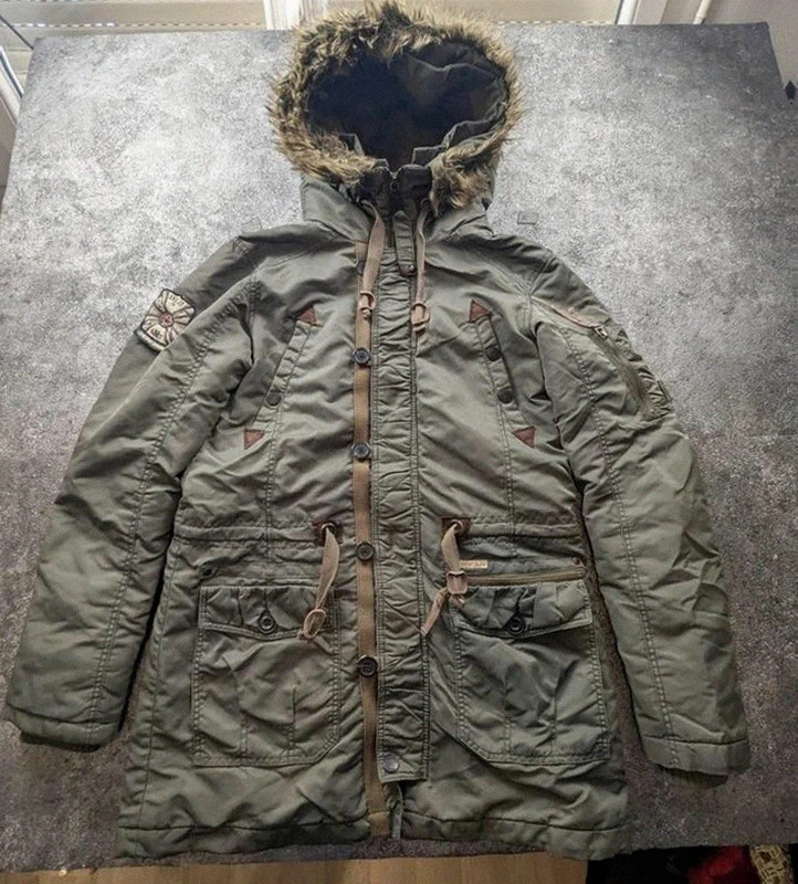 Khujo Patrick II parka vintage kaki militaire utility workwear taille M – khujo – taille M 2
